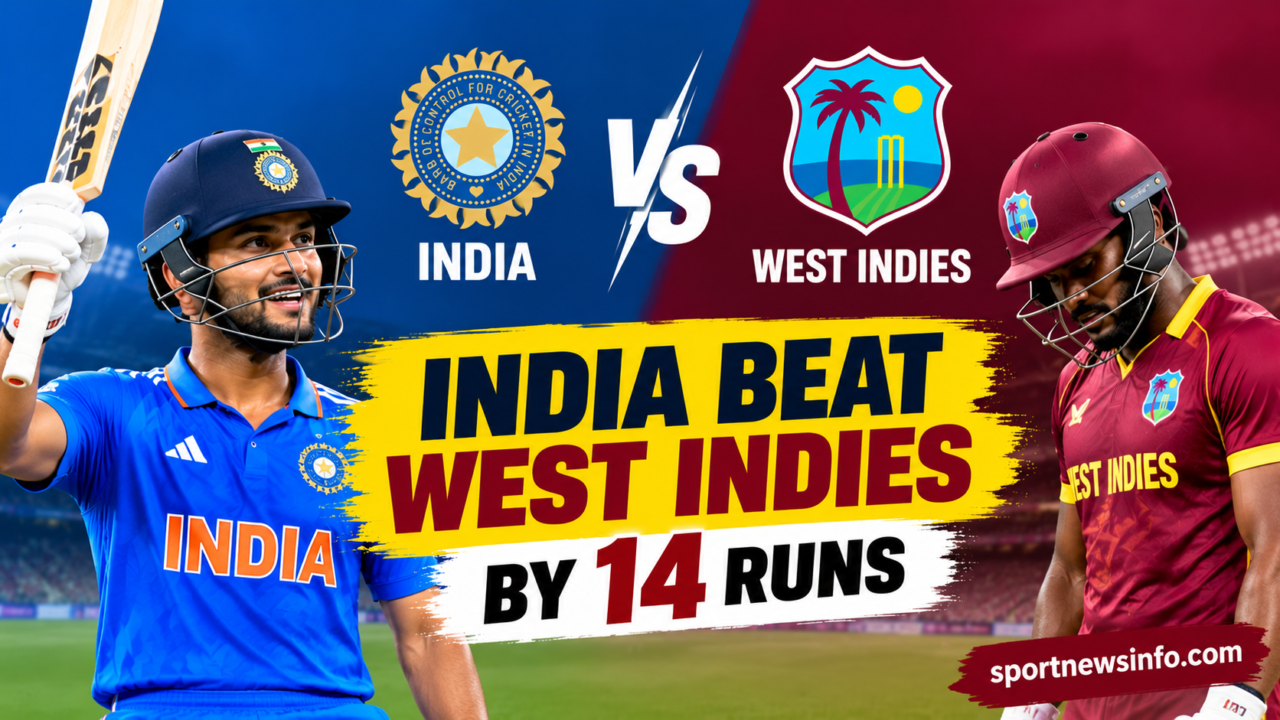 India beat West Indies by 14 runs in the third T20I