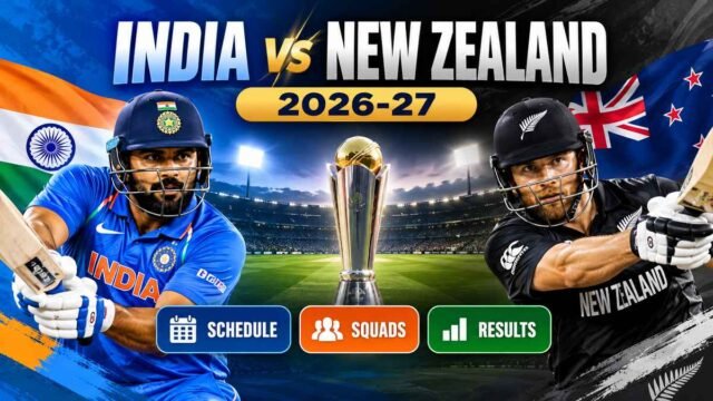 India vs New Zealand 2026–27: Schedule, Squads & Results
