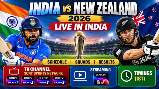 How to Watch India vs New Zealand 2026 Live in India