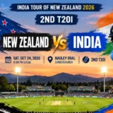 New Zealand vs India 2nd T20I 2026 scorecard showing India's four-wicket win at Hagley Oval and Tilak Varma's unbeaten 51