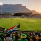Cricket stadium in South Africa before a World Cup match